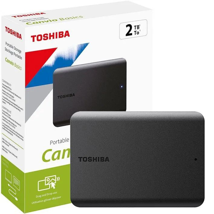 Toshiba 2 ТБ Внешний жесткий диск (HDTB520EK3AA), черный #1