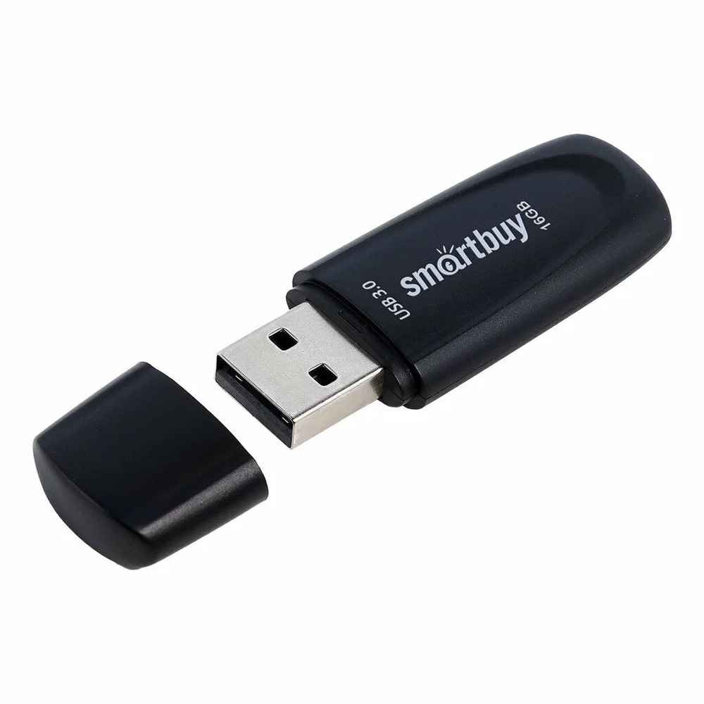 USB-флеш-накопитель Flash Card USB 3.1 16GB Smartbuy Scout 16 ГБ, черный #1