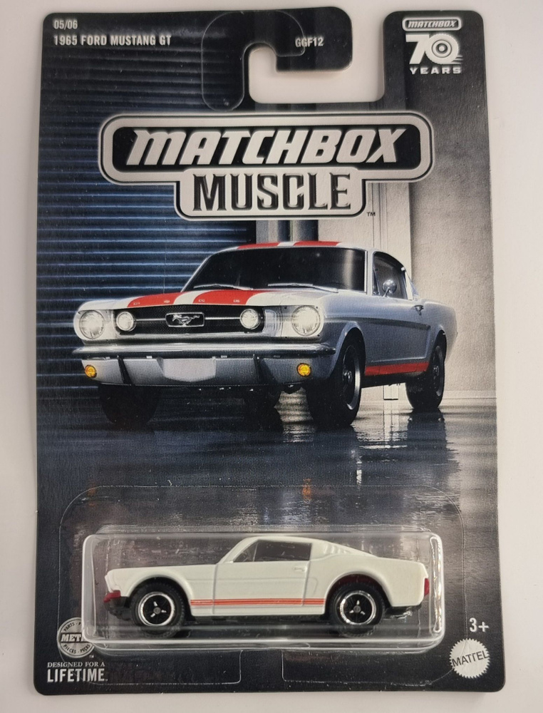 Машинка игрушечная/коллекционная FORD MUSTANG 1965 в масштабе 1:64 MATCHBOX  #1