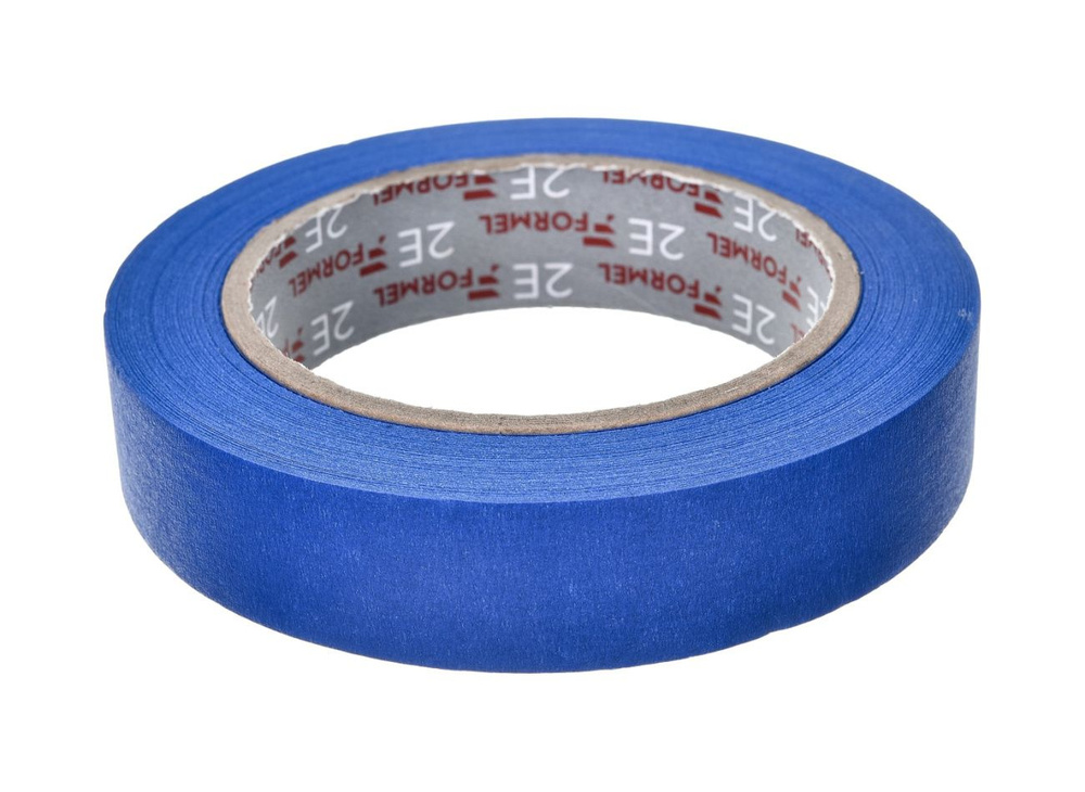 Маскировочная малярная лента скотч Formel Masking Tape Color Dark Blue синий 24 мм. * 40 м. темп. до #1