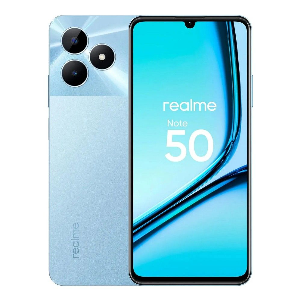 realme Смартфон Note 50 Ростест (EAC) 3/64 ГБ, голубой #1