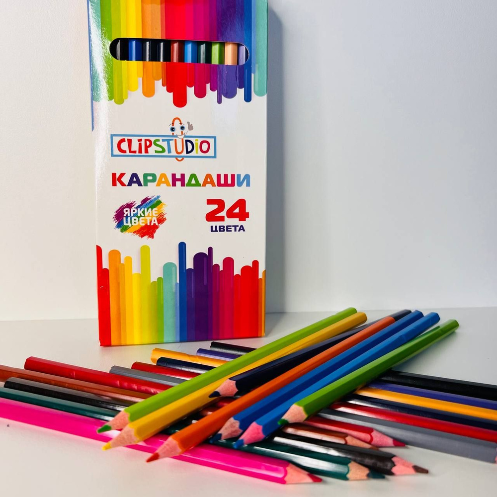Набор карандашей, вид карандаша: Цветной, 24 шт. #1