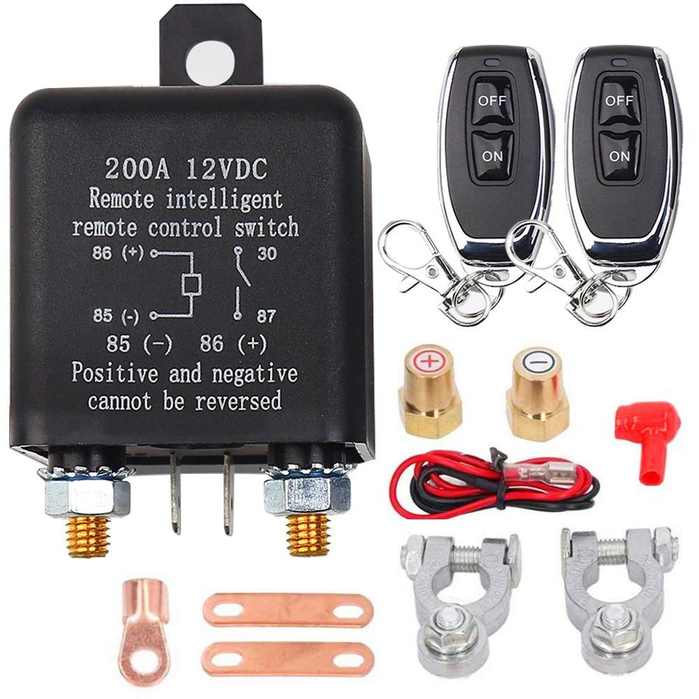 Дистанционный выключатель аккумулятора 200A, 12 В, для легкового автомобиля, с 2 ключами, предотвращает #1