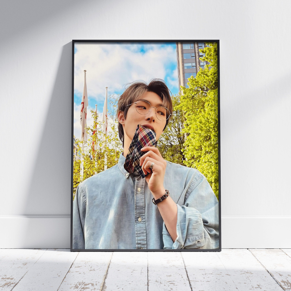 Плакат на стену для интерьера ATEEZ (Минги - Mingi 26) - Постер по K-POP музыке формата A4 (21x30 см) #1