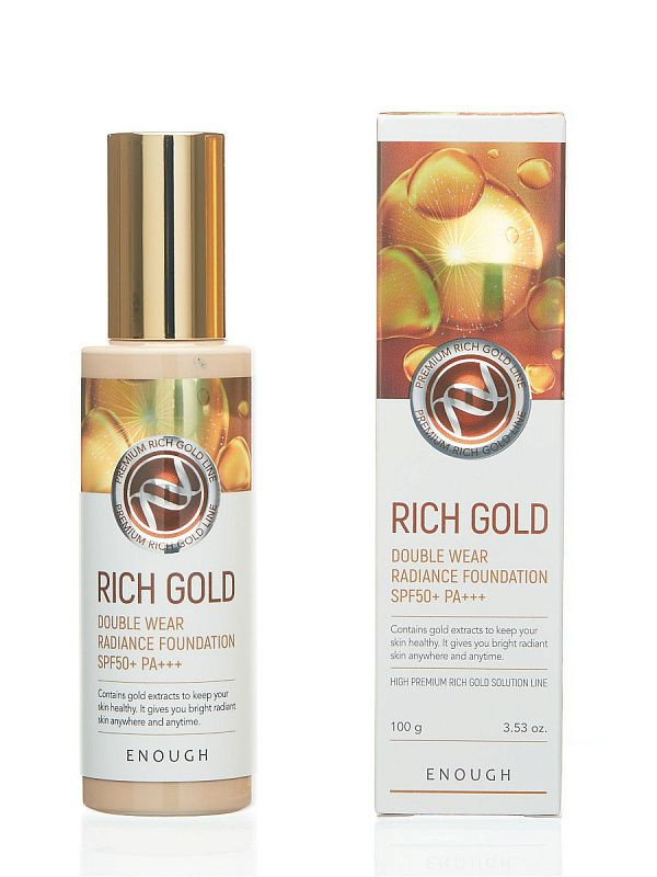 Enough Тональный крем Rich Gold Double Wear Radiance Foundation, SPF 50, тон 21 #1