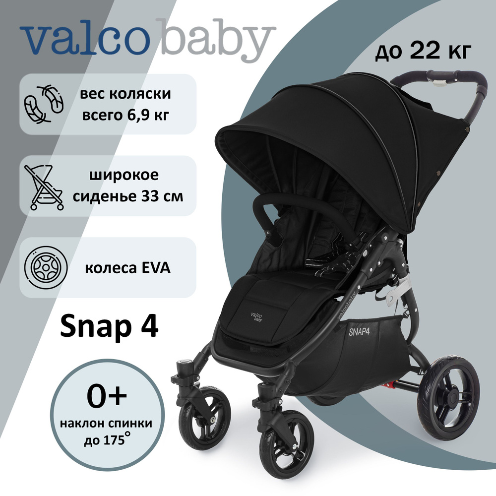 Коляска прогулочная детская Valco Baby Snap 4, цвет: Coal Black #1