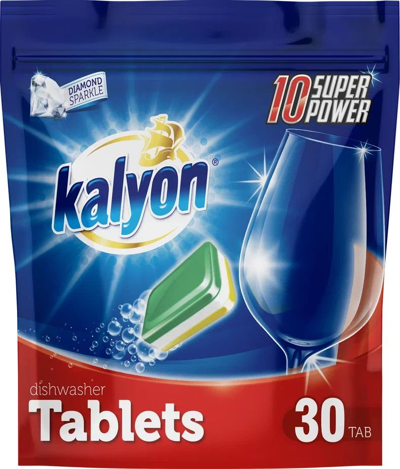 Таблетки для посудомоечной машины Kalyon 30шт моющее средство для посуды With-Doypack  #1