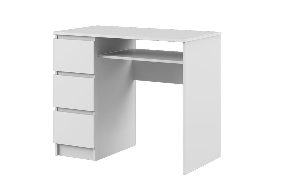 ДСВ Мебель Письменный стол МС Мори МС-6 левый (МП/3) Белый, 90.0х50.0х77.0 см  #1