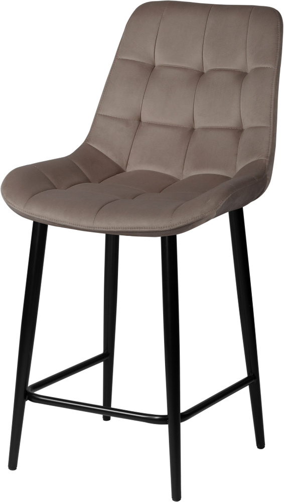 Комплект полубарных стульев со спинкой для кухни Эйден 65 см мокко / черный, 2 шт.  #1