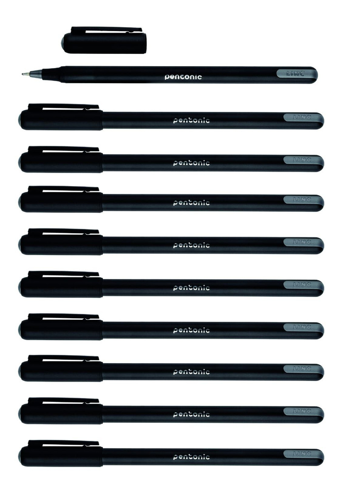 Ручка шариковая LINC PENTONIC 0,70 мм, черная, 10 шт #1