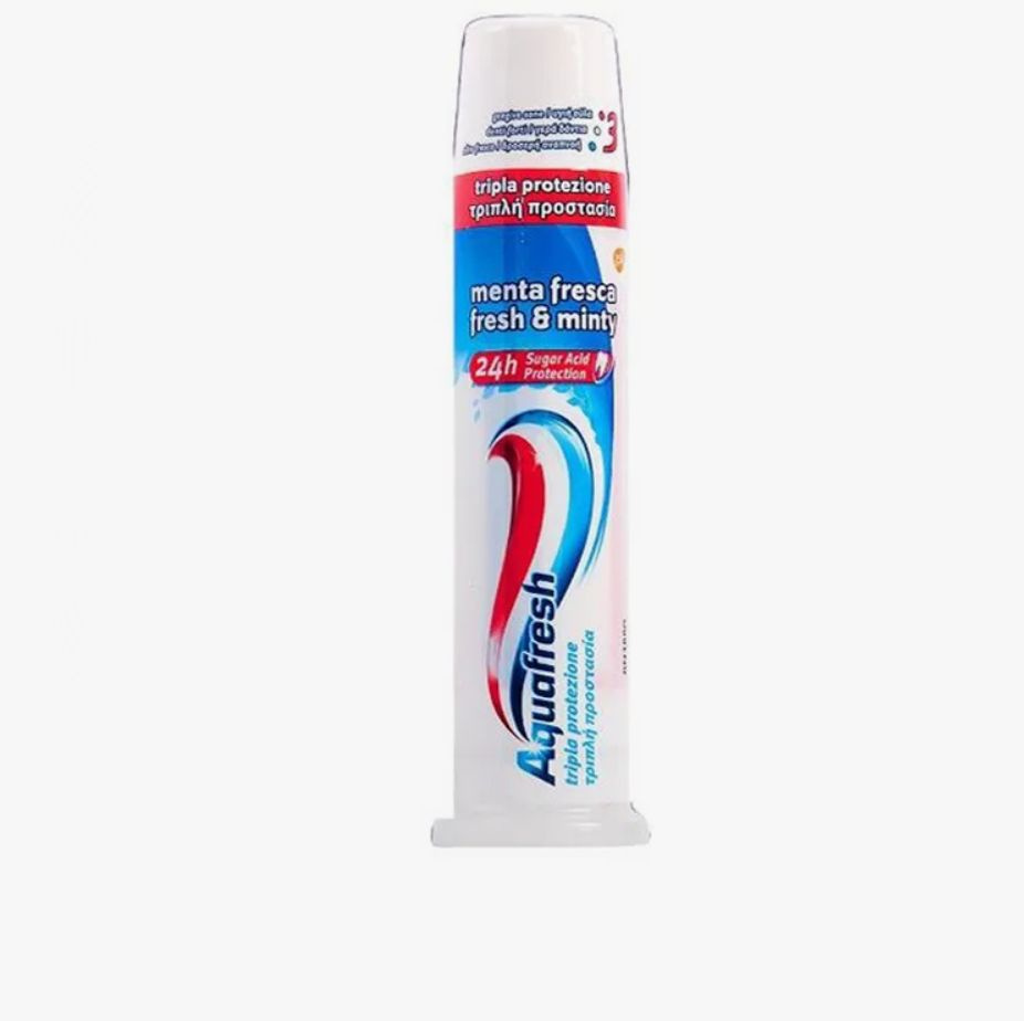 Зубная паста с дозатором для отбеливания зубов аквафреш 100 мл  #1