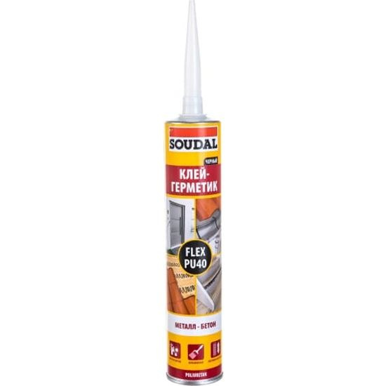 Герметик SOUDAL Флекс ПУ 40 черный 12*300мл #1