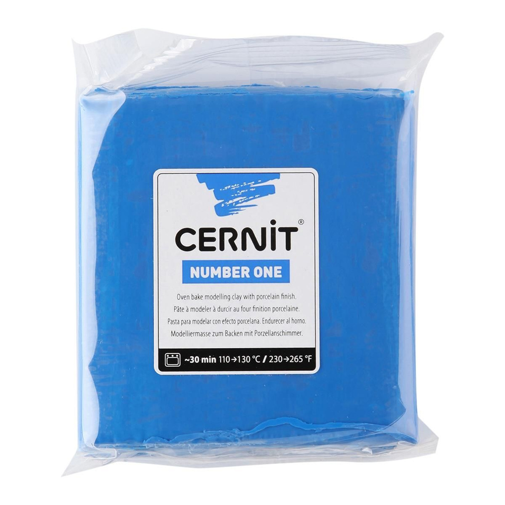 Пластика Cernit Полимерная, запекаемая, №1, цвет 200, голубая, 250 г, CE090025  #1