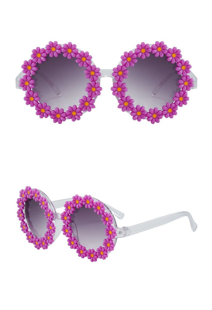 Очки солнцезащитные для девочек детские Ромашки #1