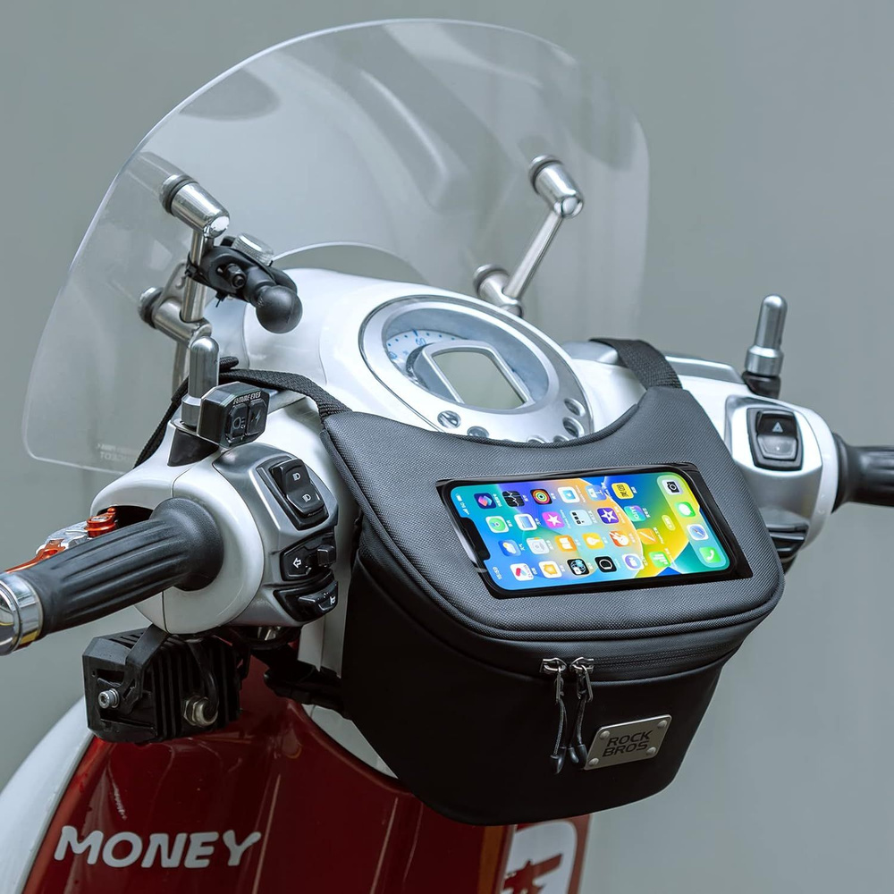 Сумка ROCKBROS. На руль скутера, поясная, с прозрачным карманом под телефон  #1