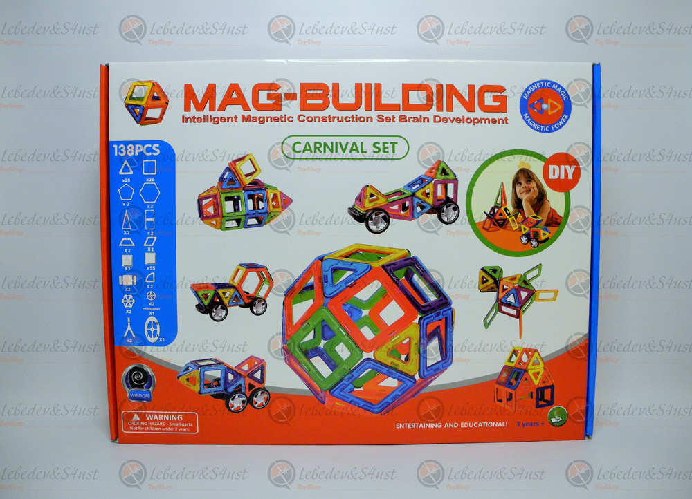 Магнитный конструктор Mag-Building 138 PCS #1