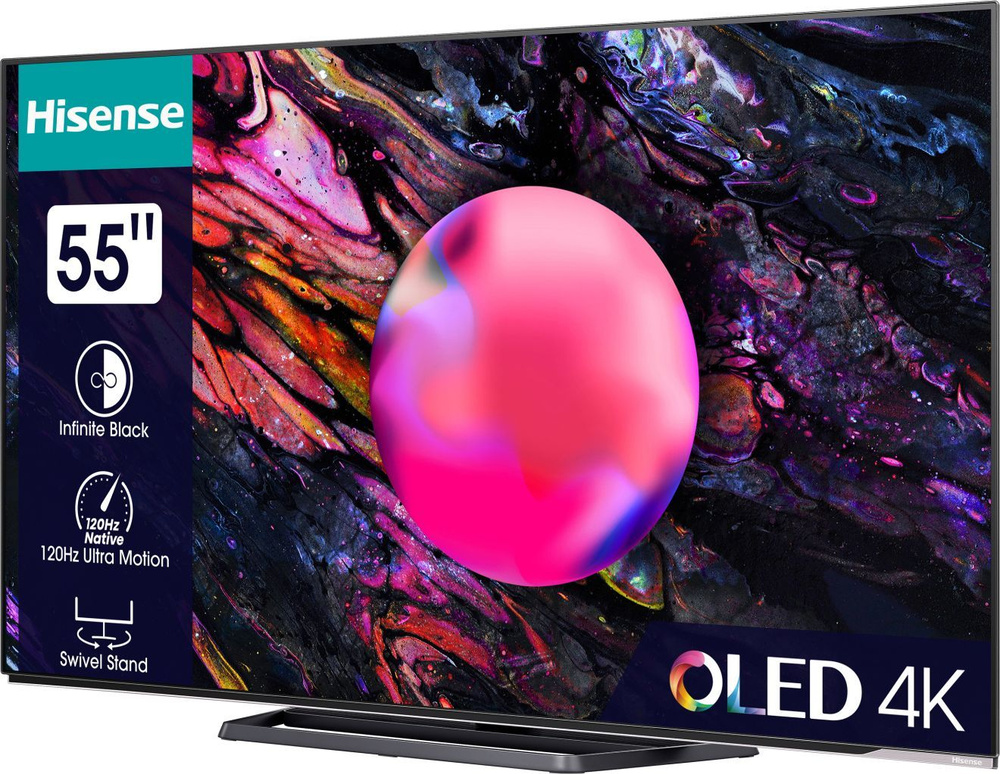 Hisense Телевизор 55" 4K UHD, черный #1