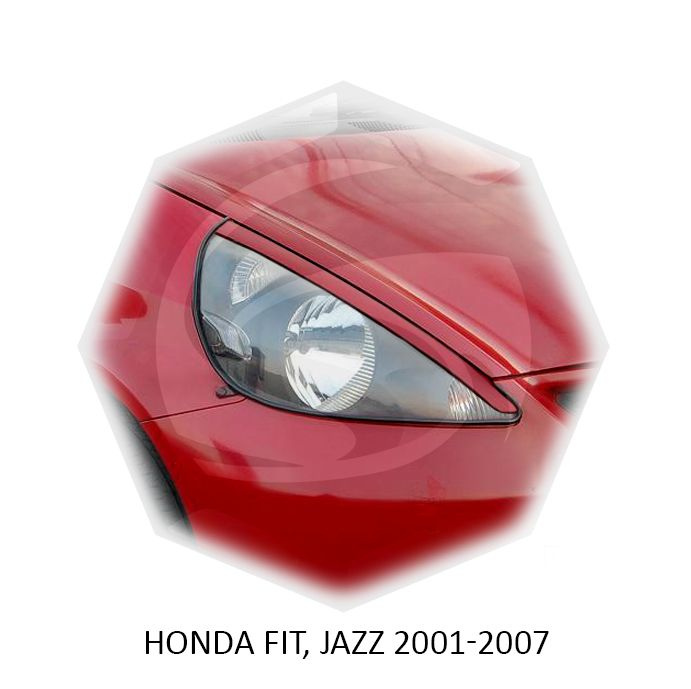 Реснички на фары HONDA FIT, JAZZ 2001-2007г - под покраску в сером грунте 2 шт.  #1