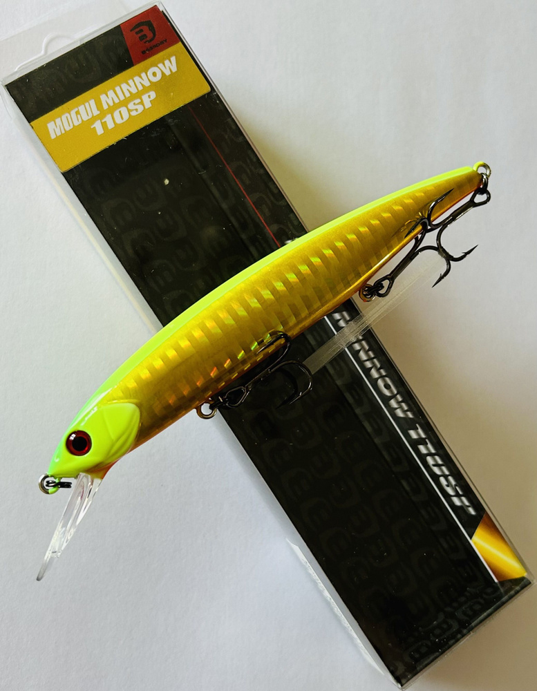 Воблер Bassday MOGUL MINNOW 110SP длина: 112 mm вес: 17g Цвет #HH-100 Flash Chartreuse #хищник  #1