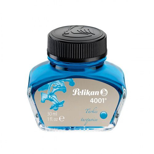 Чернила Pelikan во флаконе 30 мл. Бирюзовые. Torquoise 4001 Fountain pen Ink  #1