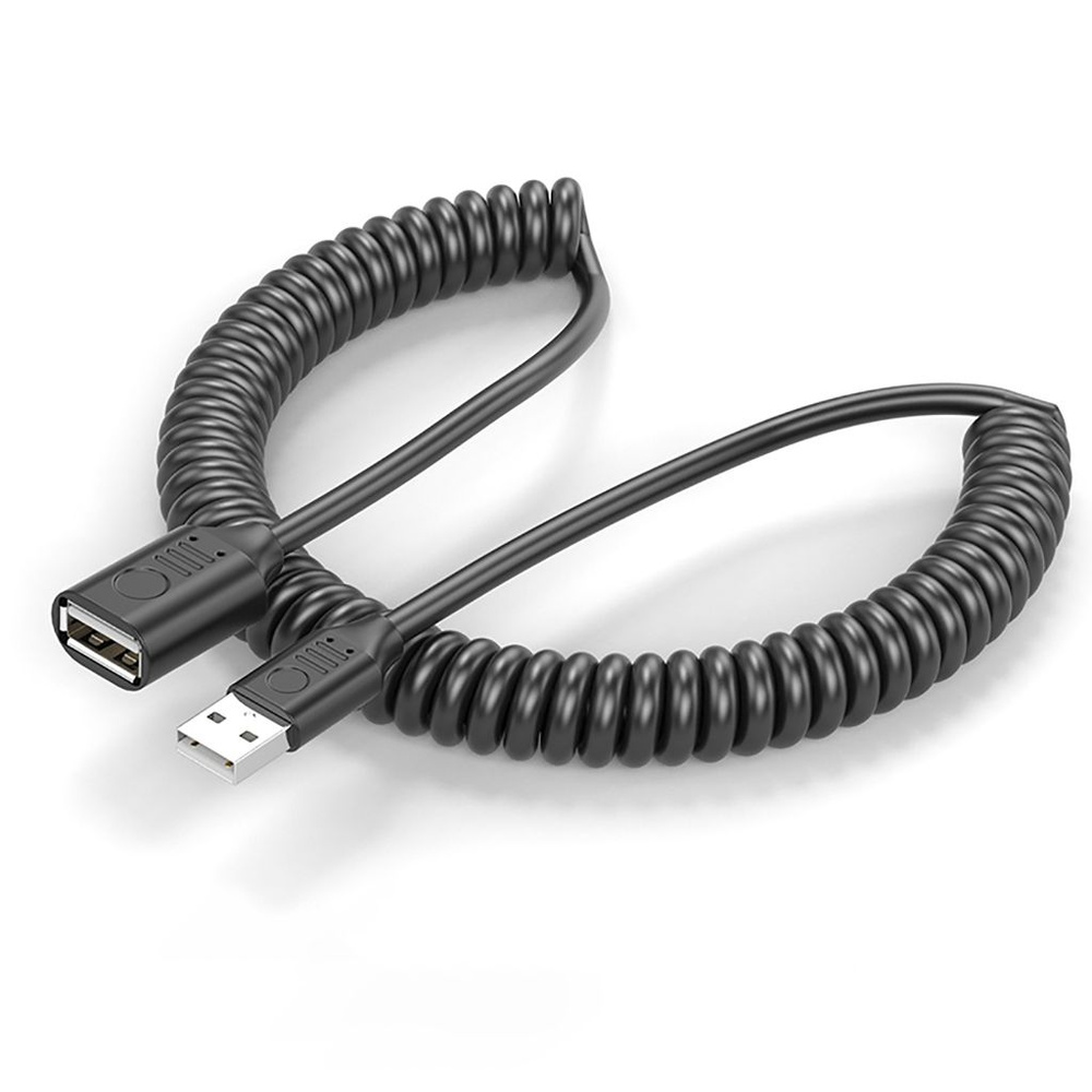 USB2.0 Удлинительная пружинная кабель-1.5м-прямой #1