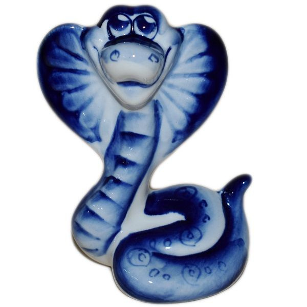 Символ 2025 года Змея Кобра малая Гжель #1