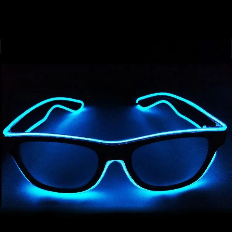 Очки с подсветкой Синие неоновые солнцезащитные #1