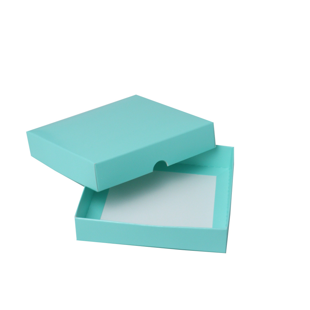 Коробка Selfpacking 12х12х2,5, крышка+дно,Мелованный картон , цвет голубой, 25 шт.  #1