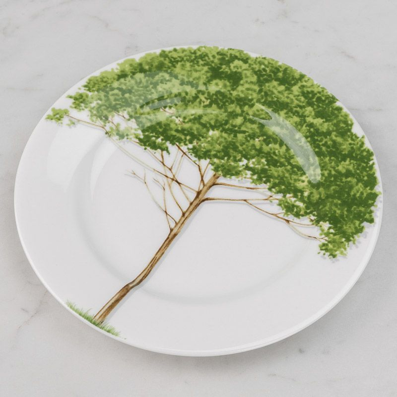 Тарелка плоская фарфоровая посуда для кухни для сервировки стола Wood 16 см, TAITU FREEDOM  #1