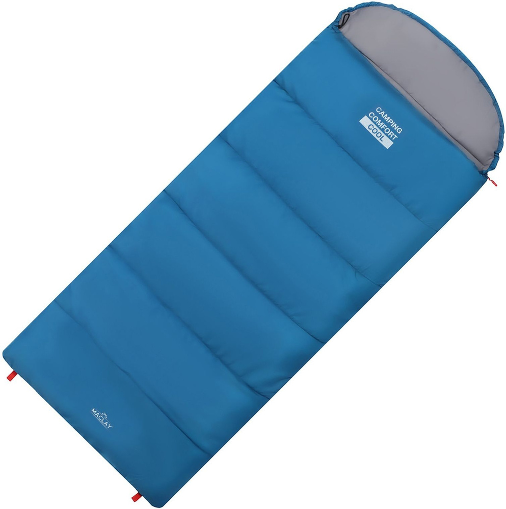 Спальный мешок Maclay camping comfort cool с карманом и подголовником, 3-слойный, левый, 220х90 см, температура #1