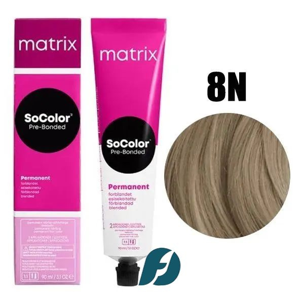 Matrix SOCOLOR 8N Крем-краска стойкая для волос Светлый блондин, 90мл.  #1