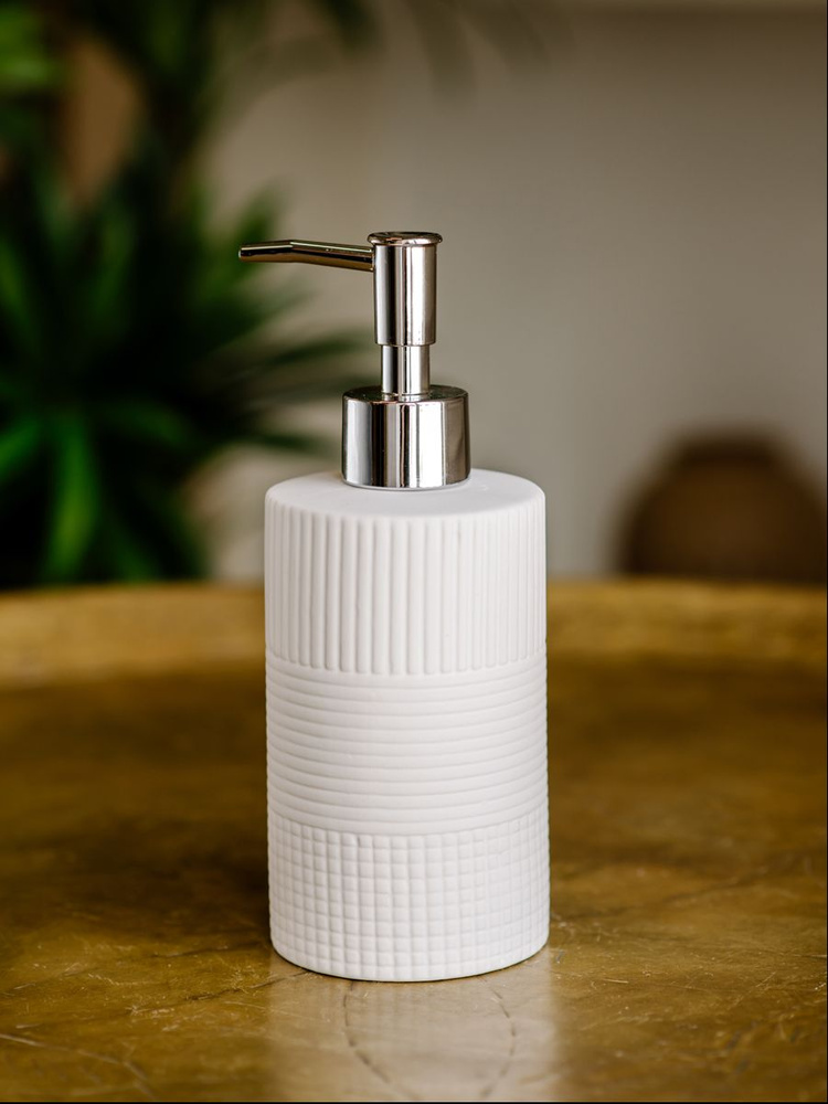Диспенсер для жидкого мыла керамический ND Play "Square" / Дозатор для моющего средства для ванной и #1