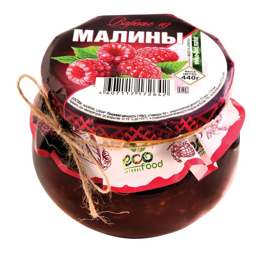 Ecofood Варенье из малины, 440 г - купить с доставкой по выгодным ценам ...