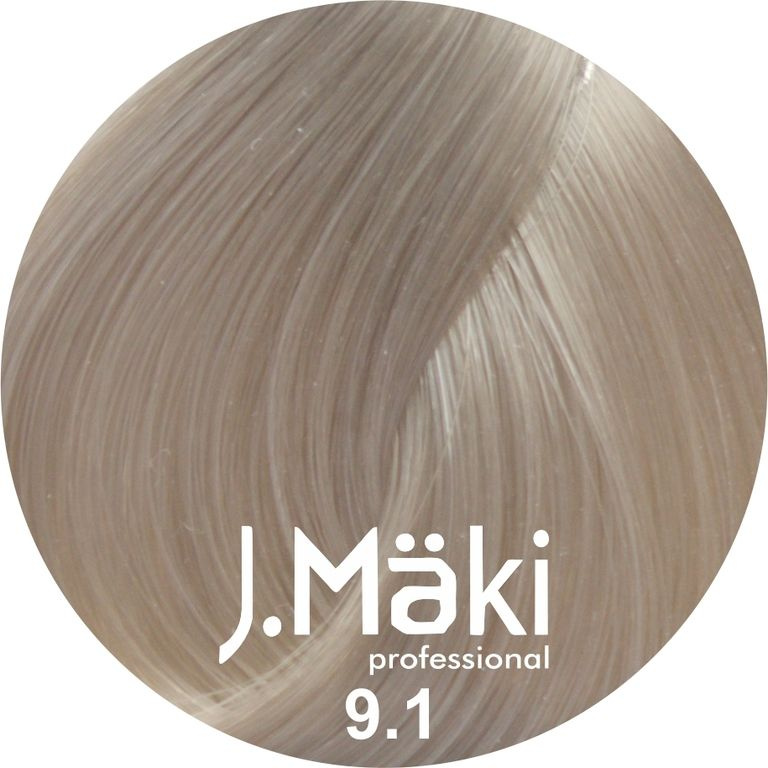 J.Maki 9.1 Пепельный блондин cтойкий краситель для волос 60 мл  #1
