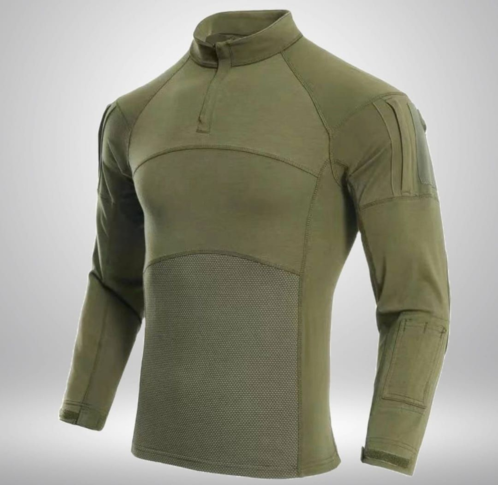 Тактическая рубашка мужская с длинным рукавом COMBAT SHIRT Олива  #1