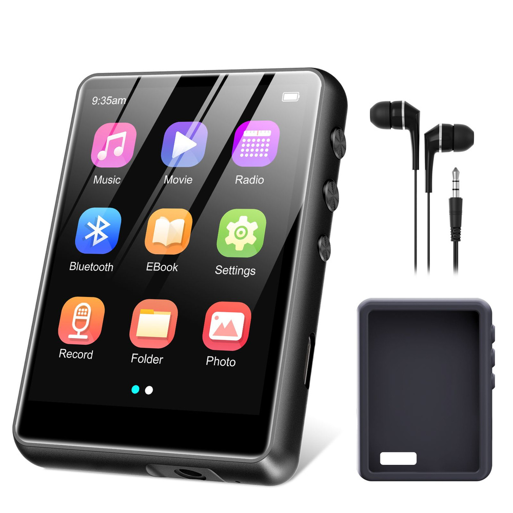 MP3-плеер Bluetooth MECHEN M3 64 Гб 2,4-дюймовый музыкальный плеер с наушниками, Сенсорный экран, силиконовый #1