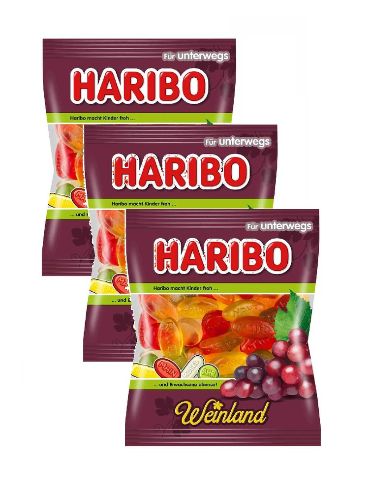 Мармелад Haribo Weinland Weingummi, 100 г х 3 шт #1