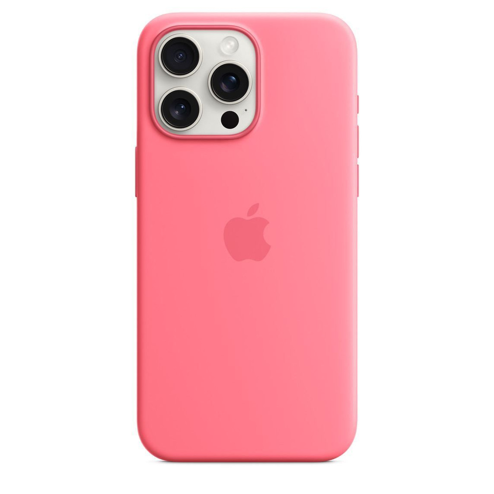 Чехол-накладка Silicone Case MagSafe для iPhone 15 Pro Max / Pink + Защитное стекло Sparta  #1