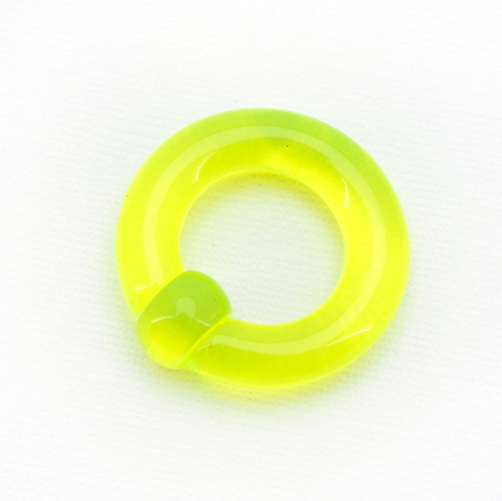Кольцо 8 мм. Акрил. ARNGT0, зелёный кислотный прозрачный #1