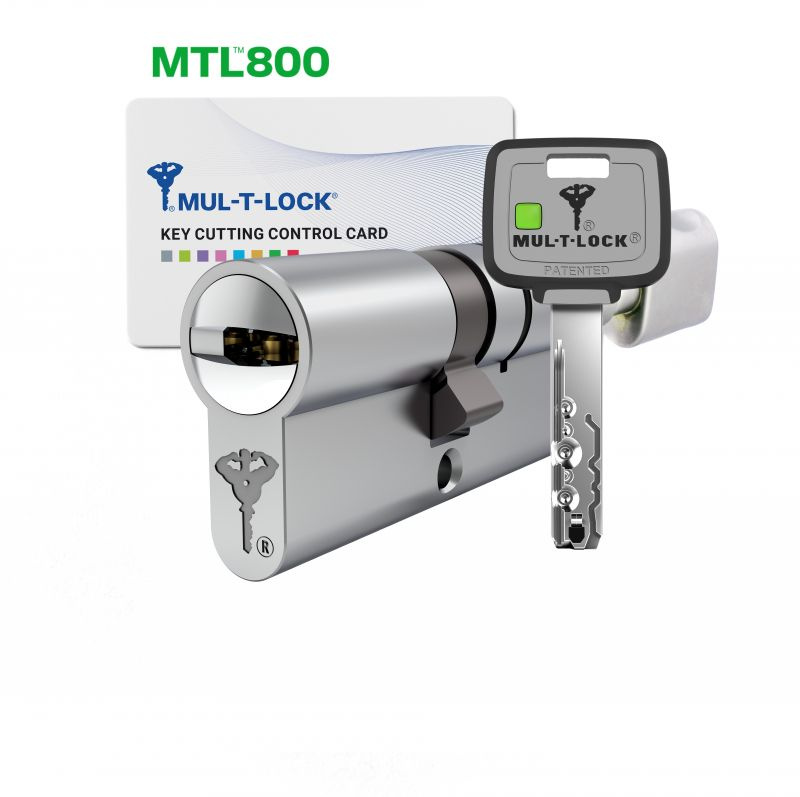 Цилиндр дверной Mul-T-Lock MTL 800(71мм 31*40Верт.) ключ-вертушка, никель  #1