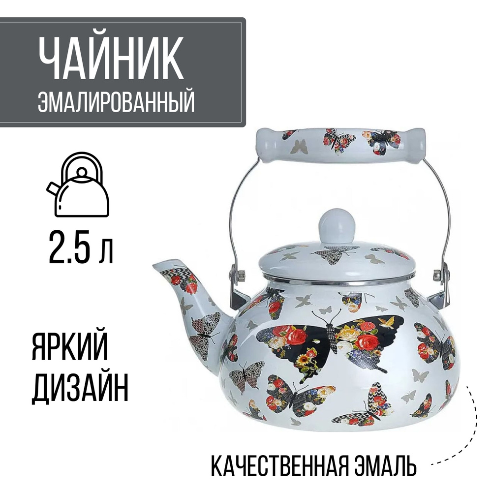 Чайник эмалированный для всех видов плит 2.5 л #1