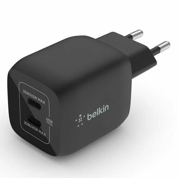 Сетевое зарядное устройство Belkin BOOST CHARGE PRO Dual Wall Charger 45W, black  #1