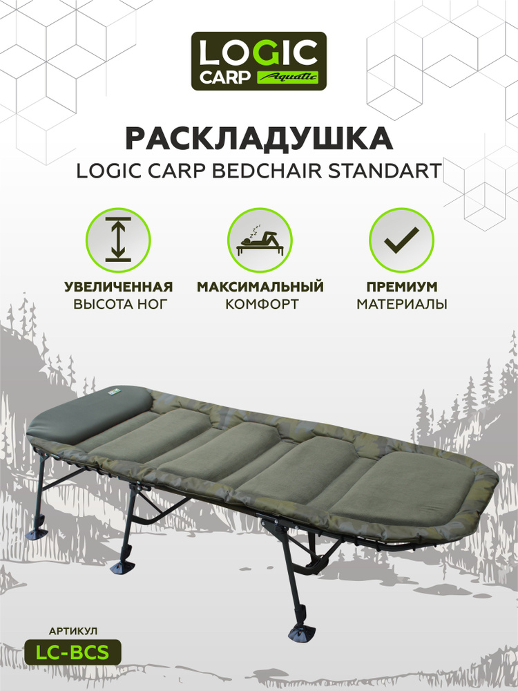Раскладушка с матрасом Logic Carp BEDCHAIR standart для палатки #1