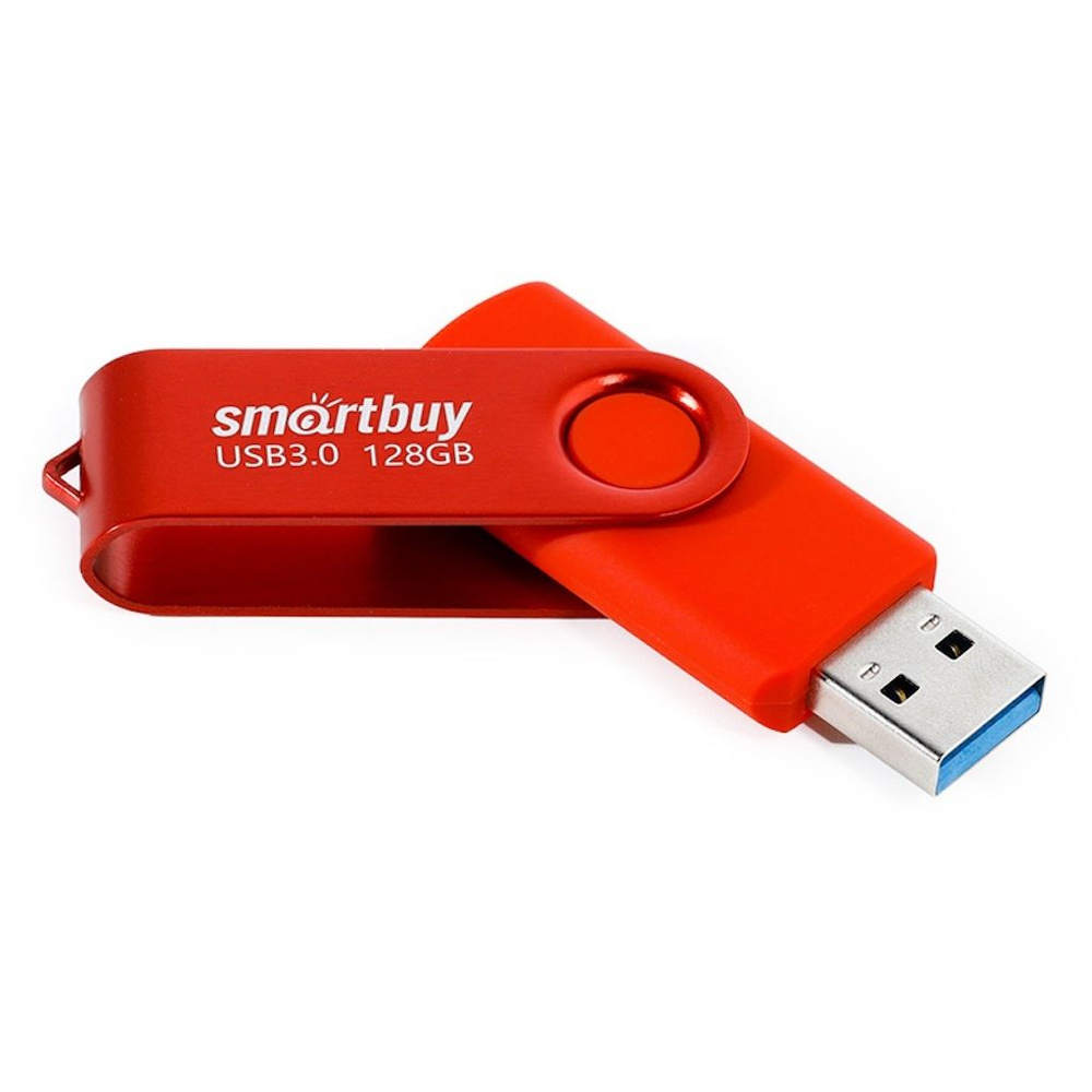 Флеш-карта 128GB Smart Buy "Twist", USB 3.0 Flash Drive, пластик, красный #1