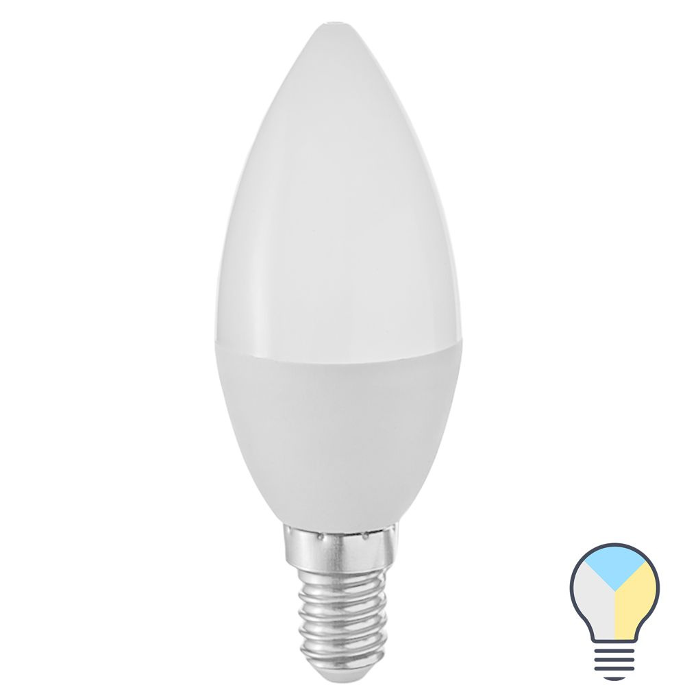 Лампа светодиодная Uniel свеча E14 6 Вт 450 Лм свет тёплый/холодный белый  #1