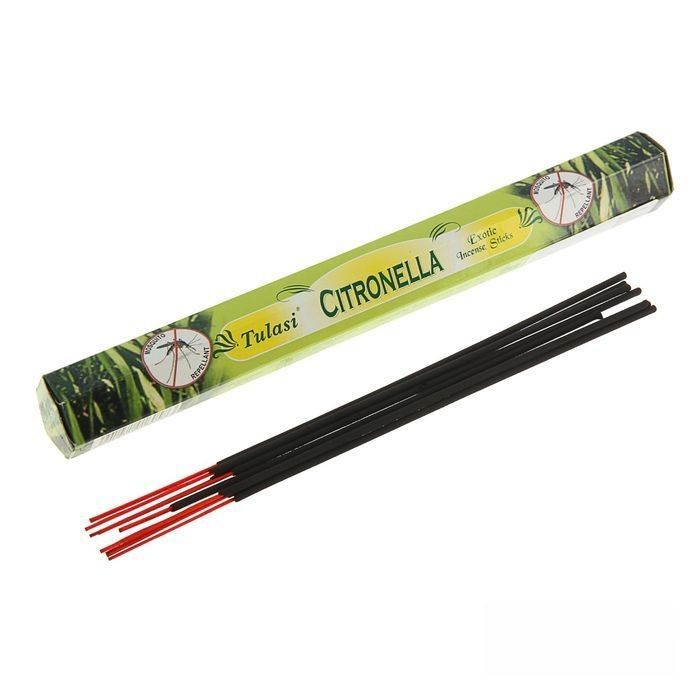 Tulasi CITRONELLA Exotic Incense Sticks, Sarathi (Туласи благовония ЦИТРОНЕЛЛА, Саратхи), уп. 20 палочек. #1