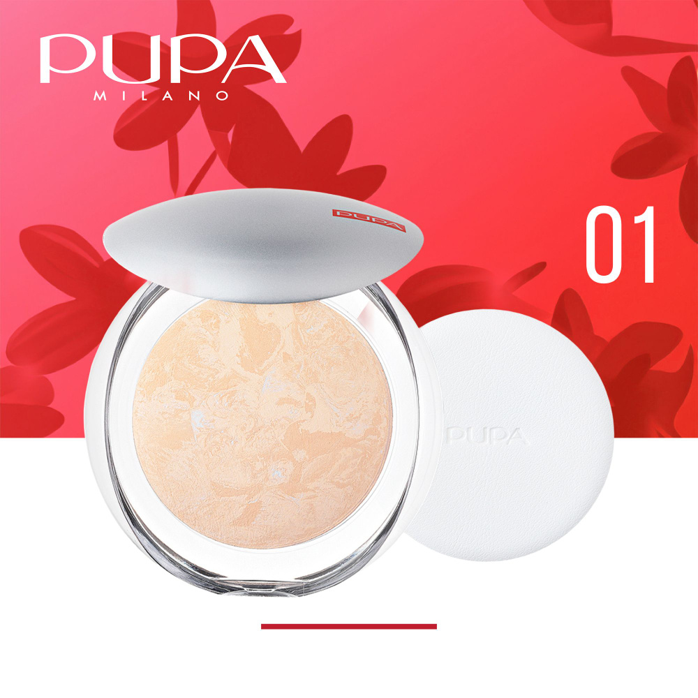 PUPA Пудра запеченная Luminys Baked Face Powder, тон 01 Ivory Beige #1