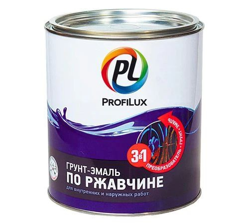 PROFILUX Грунт эмаль по ржавчине 3 в 1 коричневая 1,9 кг #1