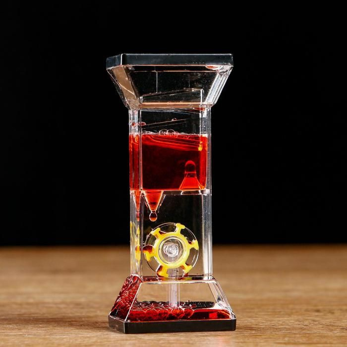 Гелевые часы КНР "Дорилей", 5х12 см, красные #1