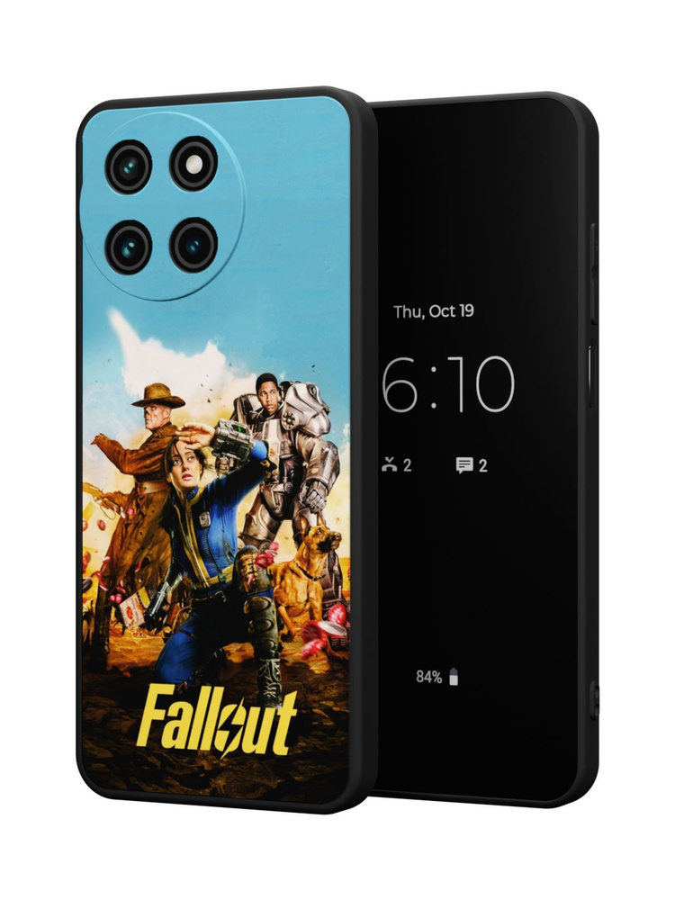 Силиконовый чехол Mcover для Realme 11 (4G) (Риалми 11 4Джи), Fallout, Главные Герои  #1